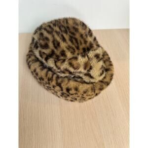 Zara Leopard Print Fur Hat